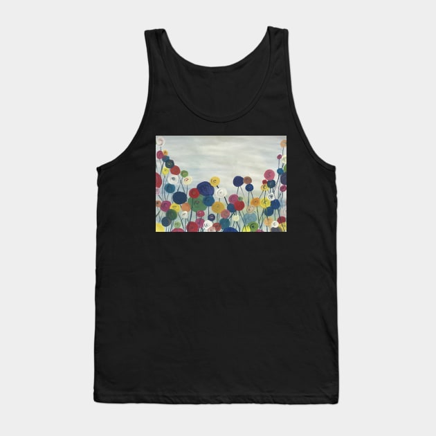 Bloom pops Tank Top by Artladyjen